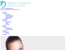 Tablet Screenshot of dallasmedicalskinsolutions.com